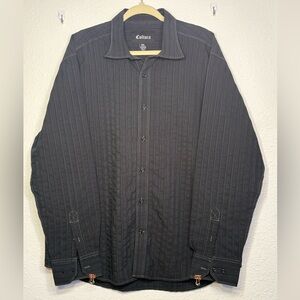 Culture Men’s Black Casual Button-Down Shirt - Sz XXL